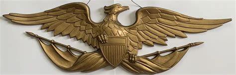 vintage sexton usa cast metal eagle wall plaque 27” patriotic americana decore ebay in 2022