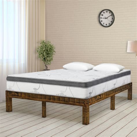 Grandrest 14 Inch Solid Wood Platform Bed Natural Queen