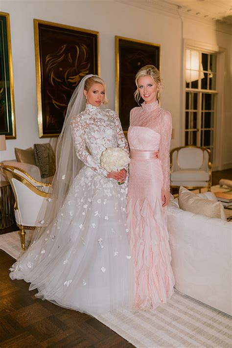 Nicky Hiltons Dress At Paris And Carter Reums Wedding Photos