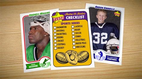 Drag and drop feature is also available for desktop or tablet devices. Make Your Own Football Card (Starr Cards Retro 75) - YouTube