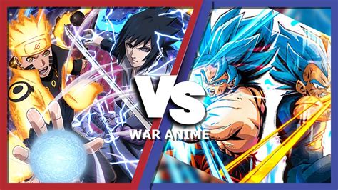 Goku And Vegeta Vs Naruto And Sasuke Mugen Anime War Dragon Ball Naruto