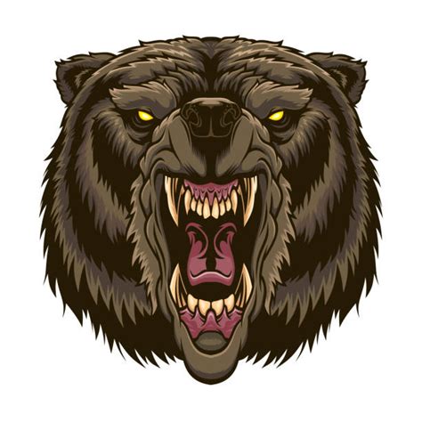 Grizzly Bear Growl Cartoons Illustrations Royalty Free Vector Graphics