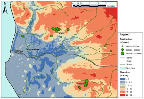 Land Surface Elevation In Metres Above Sea Level M Asl Drainage