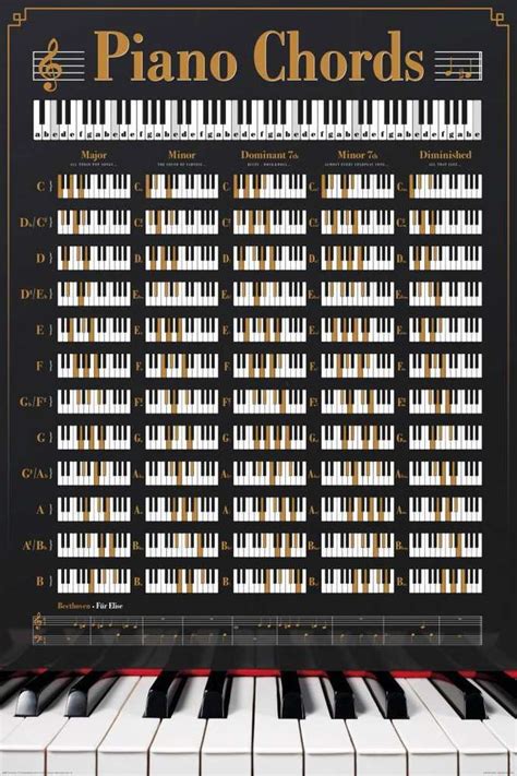 Piano Chords Maxi Paper Poster Laminated Posters