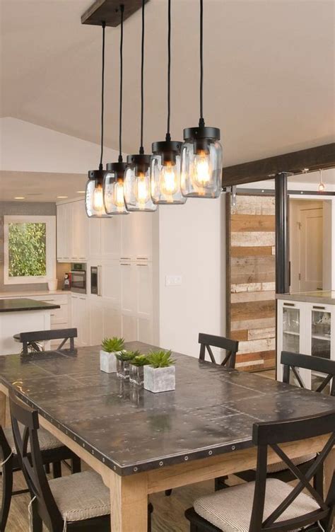Nice 20 Best Farmhouse Dining Room Lighting Decor Ideas Source