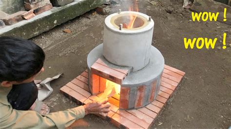 Wowwow How To Make A Simple Traditional Firewood Stove At Home