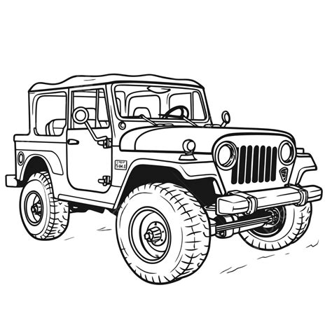 Jeep Drawing Free Printable Coloring Pages Free Printable Jeep Coloring