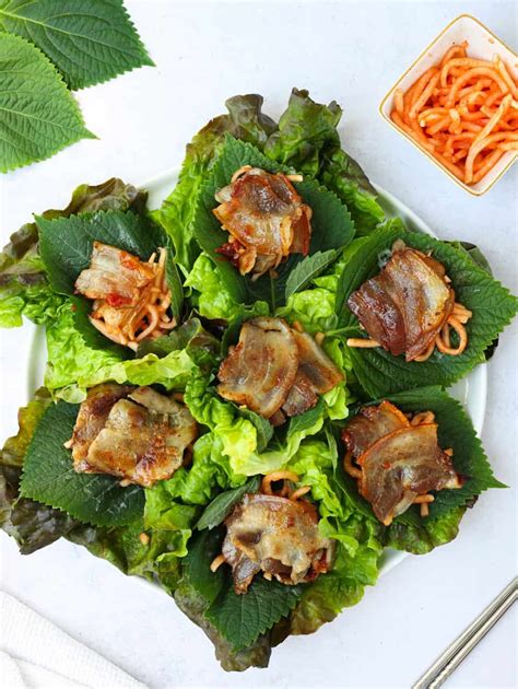 Korean Pork Belly Lettuce Wraps Min Recipe Christie At Home