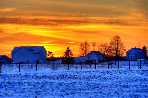 Winter Country Sunset Photograph By David Dufresne