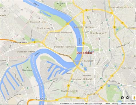 Map Of Dusseldorf