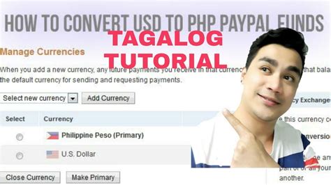 Party (should be the same. HOW TO CONVERT USD TO PHP PAYPAL FUNDS/ TAGALOG TUTORIAL ...