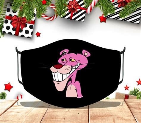 pink panther cute cotton face mask reusable face mask etsy