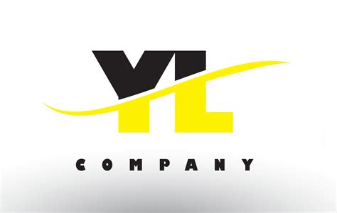 yl yl logo de letra negra y amarilla con swoosh 5041178 vector en vecteezy