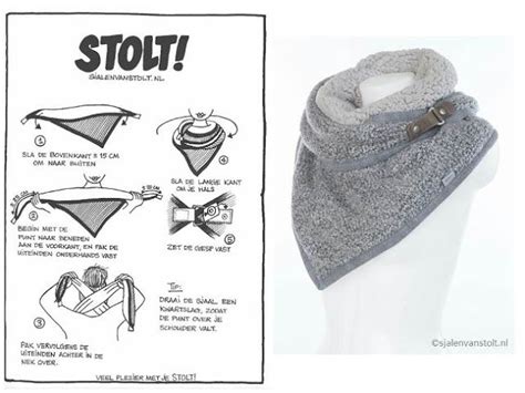 the instructions for how to tie a neck warmer