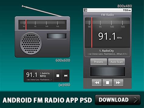 Android Fm Radio App Psd L Freepsdcc Free Psd Files And Photoshop
