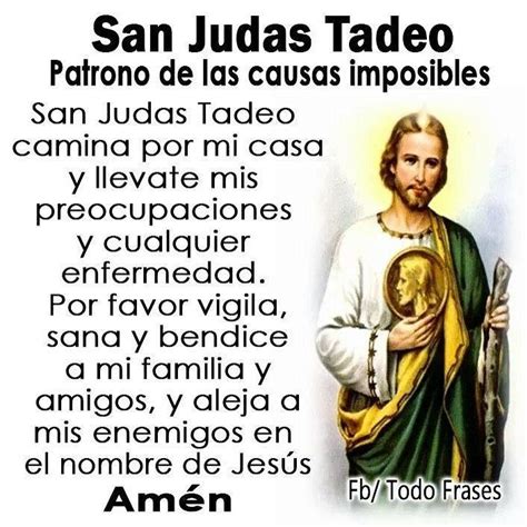 Lista 93 Foto Oración A San Judas Tadeo Para Casos Difíciles Y