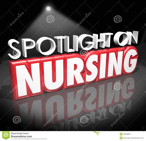 Spotlight On Nursing Career Medical Health Care Job Licensed Reg Stock Illustration ...
