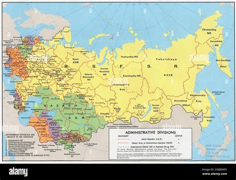 Ussr Administrative Divisions Map Hi Res Stock Photography And Images
