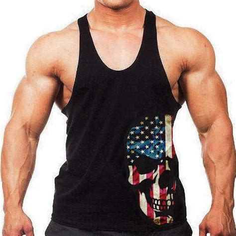 Mens Gym Vest Cotton Fabric Bodybuilding Custom Fitness Stringer Gym