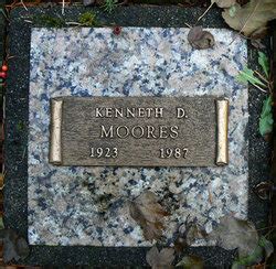Kenneth Dabney Moores 1923 1987 Find A Grave Memorial