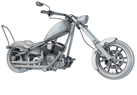 Chopper Motorcycle 3d Model By 3d Horse