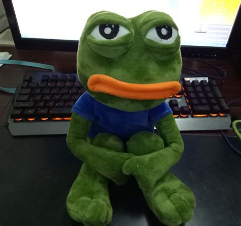 18 Cute Pepe The Frog Sad Frog Plush 4chan Kekistan Meme Doll Stuffed