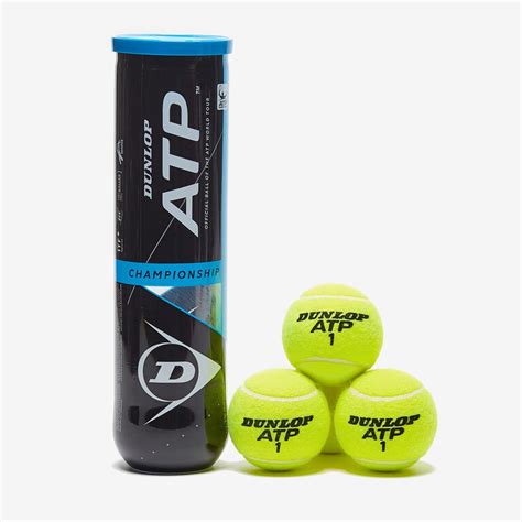 Dunlop Atp Championship 4 Ball Tube Yellow Tennis Balls