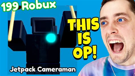 I Break Game Cuz Jetpack Cameraman Is Too Strong Max Uprade In Roblox Toilet Tower Defense