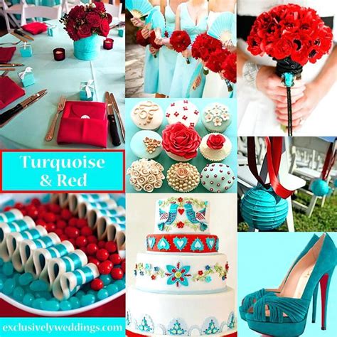 Wedding Of Turquoise And Red A Perfect Combination For