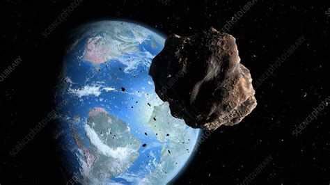 Asteroid Approaching Earth Illustration Stock Image F0222224