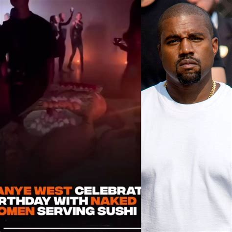 American Rapper Kanye West Celebrates Birthday With Sushi Being Served