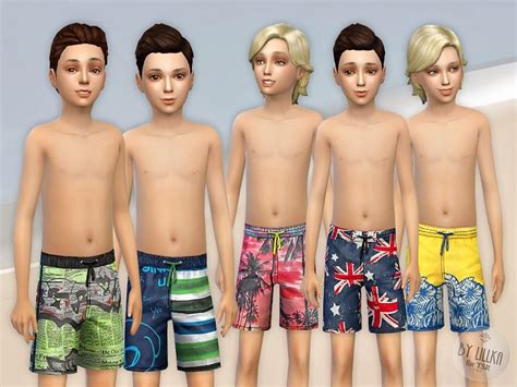 Lillkas Swim Shorts Collection B01 Sims 4 Toddler Sims 4 Clothing