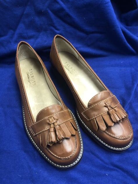 New Talbots Brown Leather Tassel Loafers 6 12 65 Lk Ebay