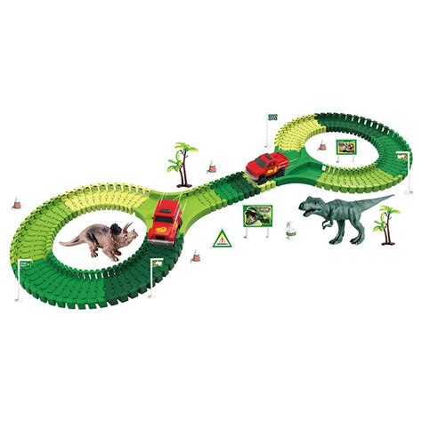 Juego De Pista De Tren Dinosaur Toys Construcción De Pista Flexible Para Niños De 3 4 5 6 Años