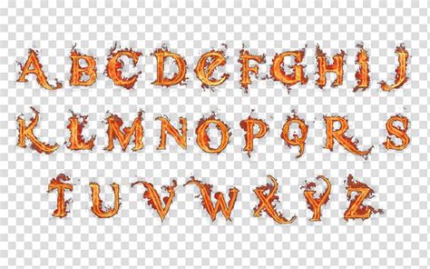 Alphabet Letter Flame Fire Flame Letter Orange Flame Alphabet Font