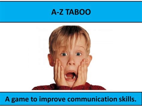 A Z Taboo Game Teaching Resources