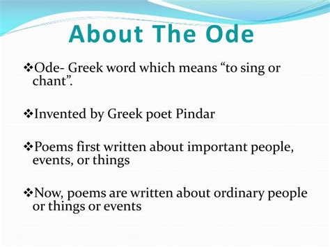 Ppt Ode Poetry Powerpoint Presentation Id2655221