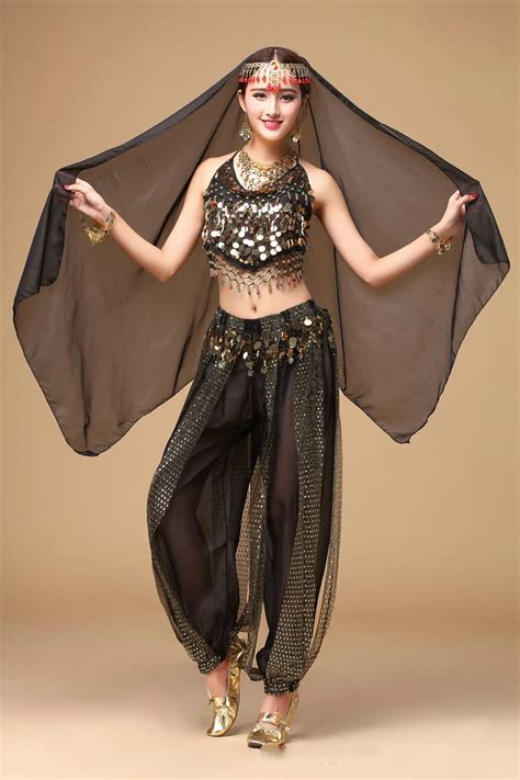 Color Women Belly Dance Costume Full Set Bollywood Costume Indian