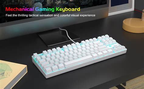 White Mechanical Gaming Keyboard Magegee Mk Star Led Backlit Keyboard