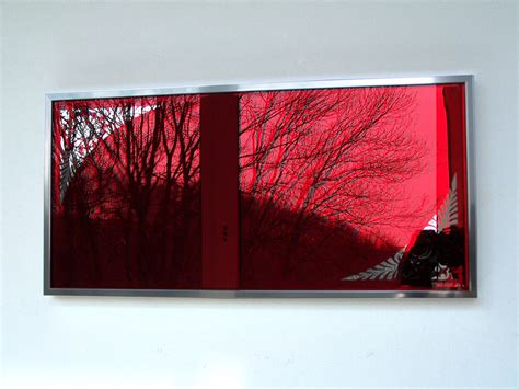 Red Mirror Glass Rare Find Unusual Exotic Subconscious Sees