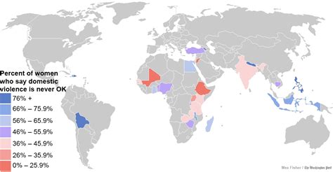 Map Why Women In Some Countries Still Say Domestic Violence Is Okay The Washington Post