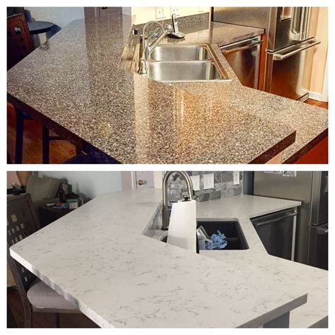 Before And After Lyra Suede Countertops Silestone Countertops