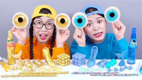 Gold Jelly Vs Blue Jelly Challenge Dona Youtube