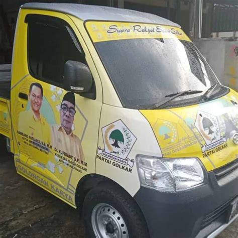 Jasa Pasang Branding Wrapping Mobil Partai Di Pangkal Pinang