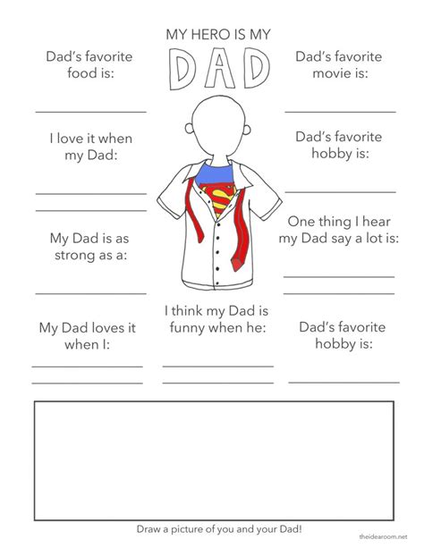 Father S Day Printable Fact Sheet The Idea Room