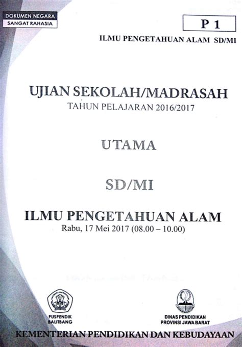 Yuk simak kunci jawaban matematika sd kelas 6 semester 2 (genap) tahun 2021. SOAL DAN JAWABAN LATIHAN US PA SD TAHUN 2020 PENDIDIKAN ...