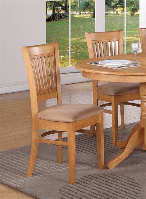 Set Of 6 Dinette Kitchen Dining Chairs W Microfiber Upholstered In