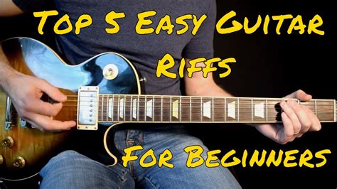 Top 5 Easy Guitar Riffs For Beginners Youtube