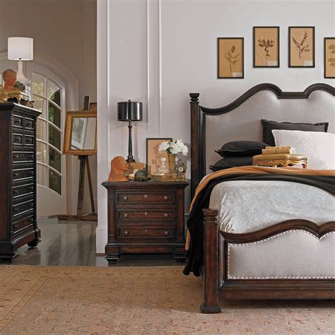 Stanley Furniture European Farmhouse Upholstered Bedroom Set Brown Bedroom Decor Upholstered