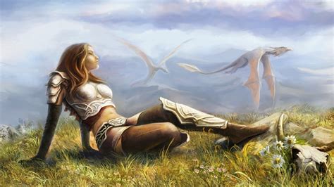 Fantasy Art Dragon Women Wallpapers HD Desktop And Mobile Backgrounds